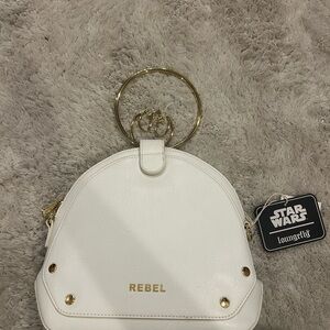 Loungefly Star Wars White and Gold Rebel Mini Bag